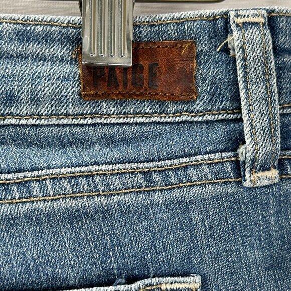 PAIGE Jeans Womens 25 Jimmy Jimmy Skinny Medium Wash Cotton Stretch Pockets - Picture 8 of 10